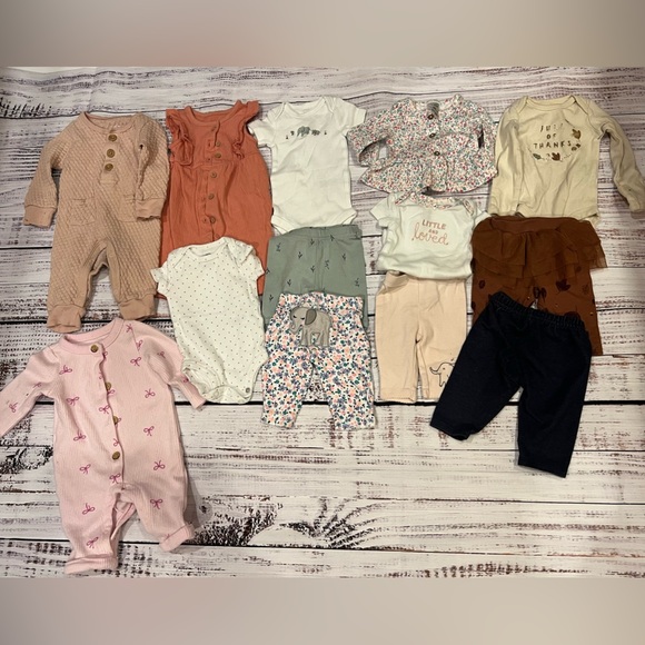 Cat & Jack Other - Sweet Baby girl Clothing Set in Pink, Green, and Orange